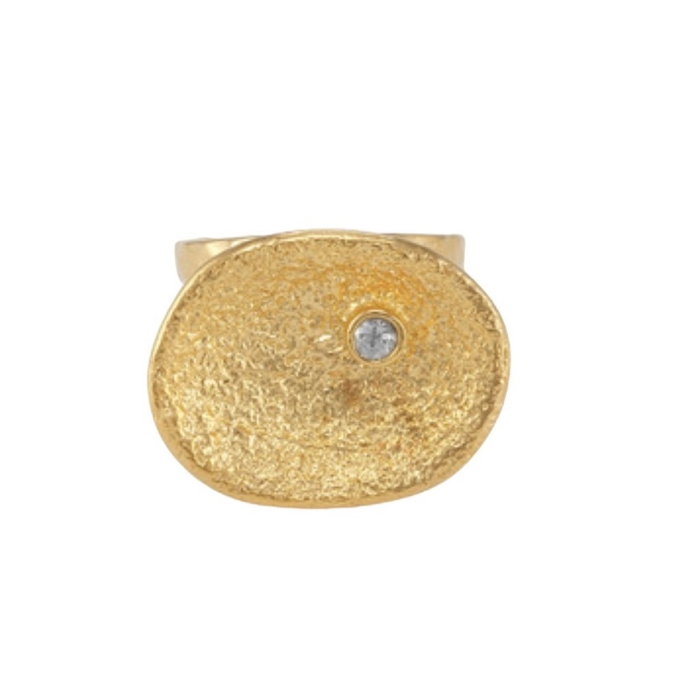 Melinda Maria Gold Semi-Precious Stone Pod Ring - Picture 2 of 3